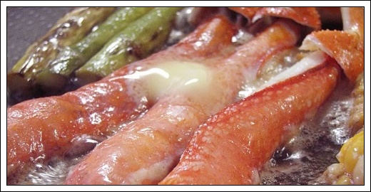 ズワイガニのバター醤油ステーキ