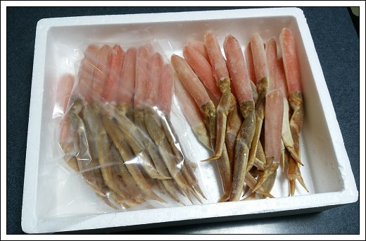 快適生活の評判の届いたズワイガニセット